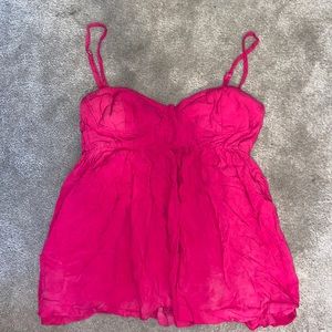 Y2K pink padded tank top